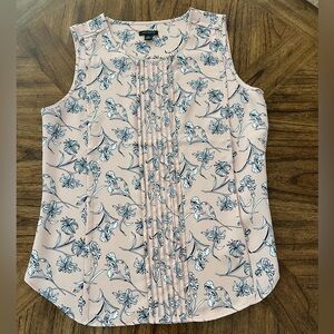 Ann Taylor Floral Blouse - Light Pink
